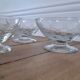 Lot of 6 crystal champagne glasses engraved 30s