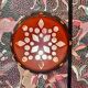 LARGE RED CERAMIC WALL LIGHT DESIGN 1950.