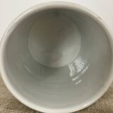 Cylindrical white earthenware pot - Creil and Montereau