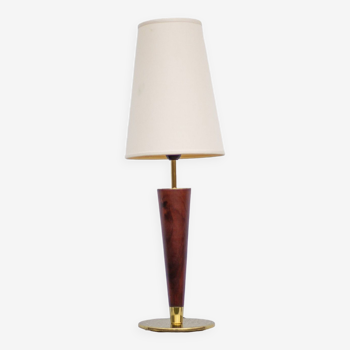 Lampe de table vintage, lampe à poser SCE, lampe d'appoint, lampe abat-jour, lampe bois, déco