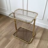 Gold and glass side table