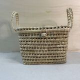 40cm rectangular storage trunk in palm leaves doum