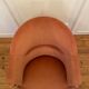 Vintage pink toad armchair with fringes