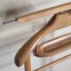 Vintage blond wood night valet, 50s-60s