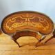 Paire de tables de chevet style Louis XV en bois marqueté