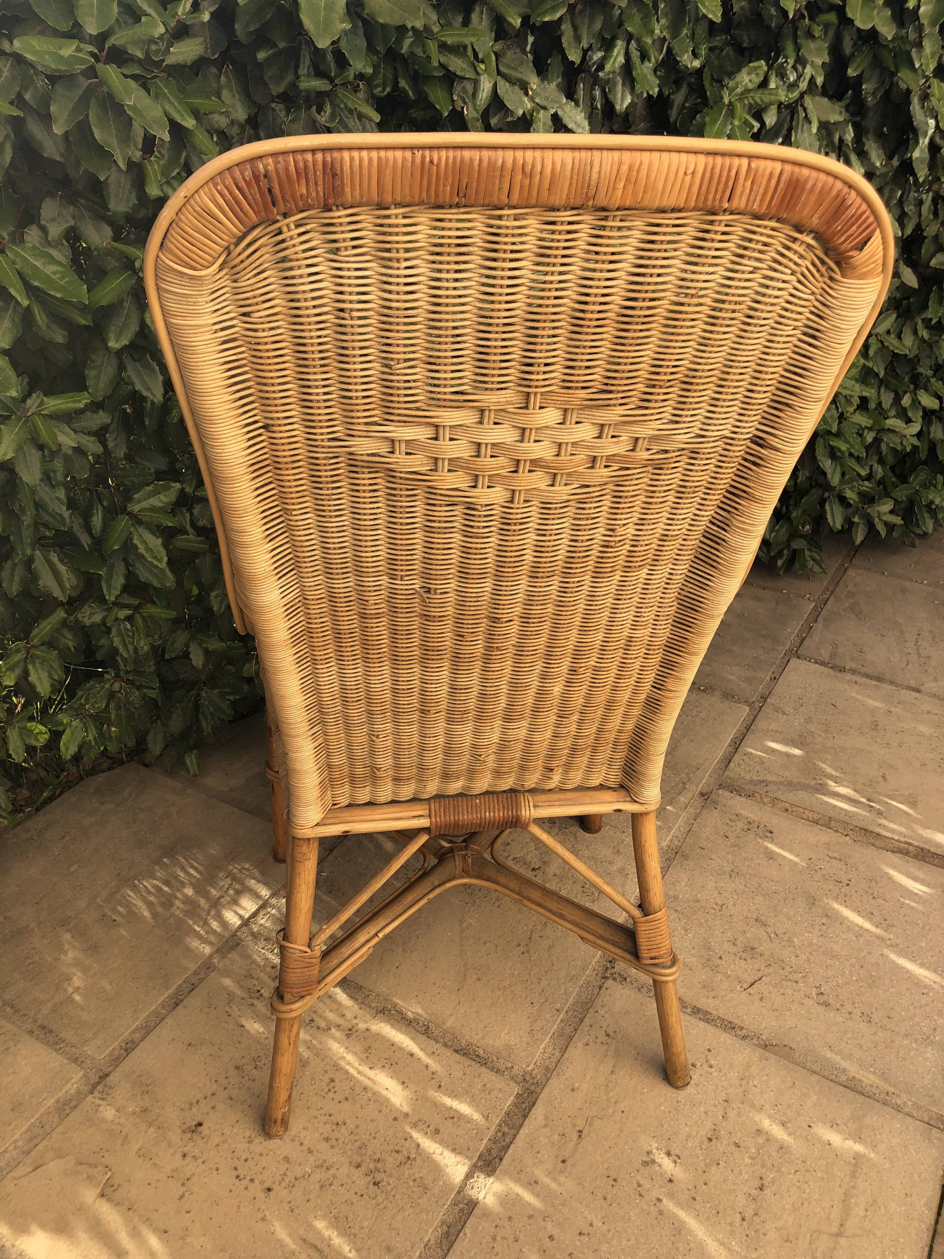 Vintage rattan armchair