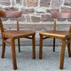 Paire de chaises bistrot bois courbé  1950