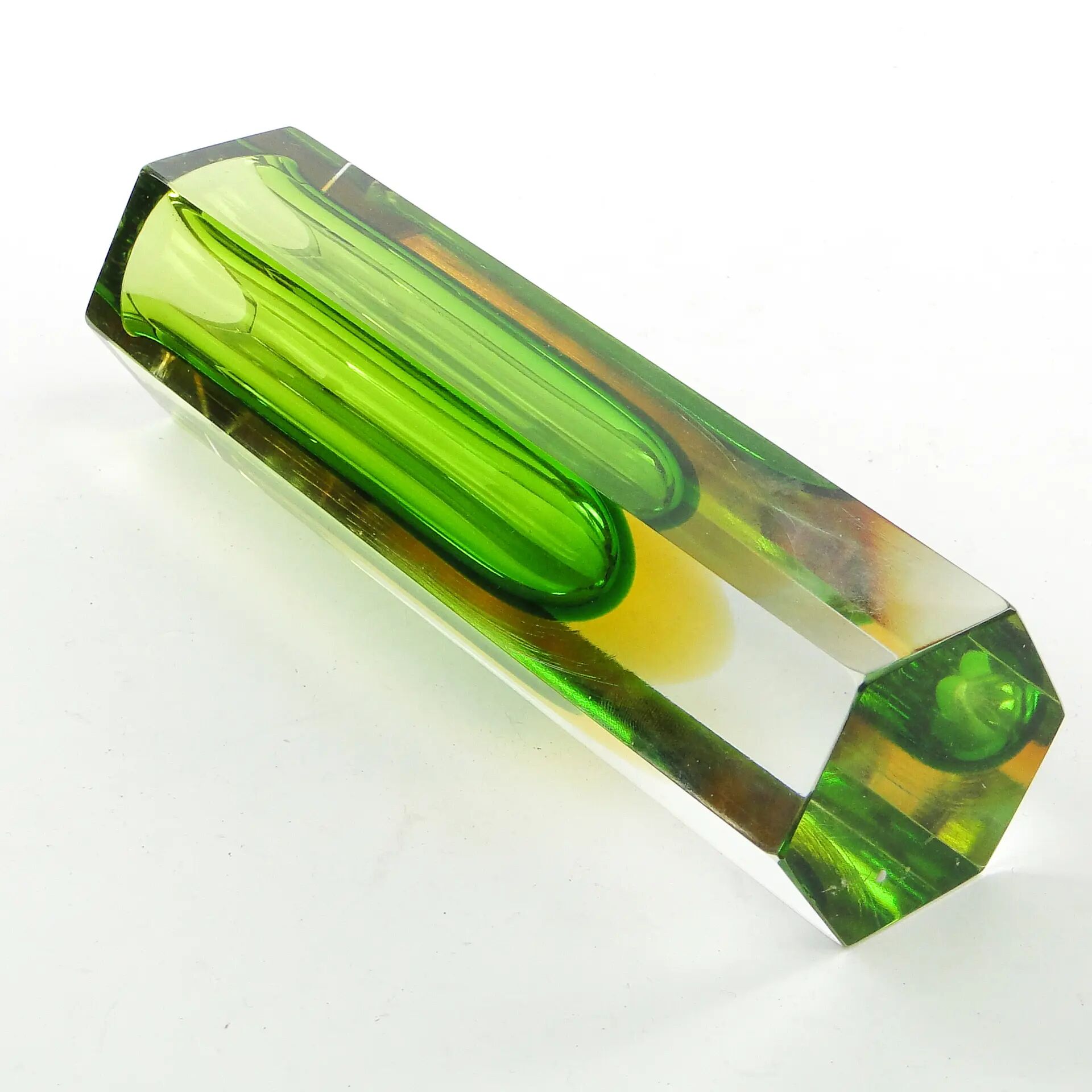 Sommerso vase, Murano glass, designed by F. Poli, Italy, 1950s