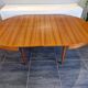 Scandinavian extendable teak round table, 1960s