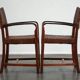 Set of 2 Schuitema design shaker chairs with seat and back in woven leather
