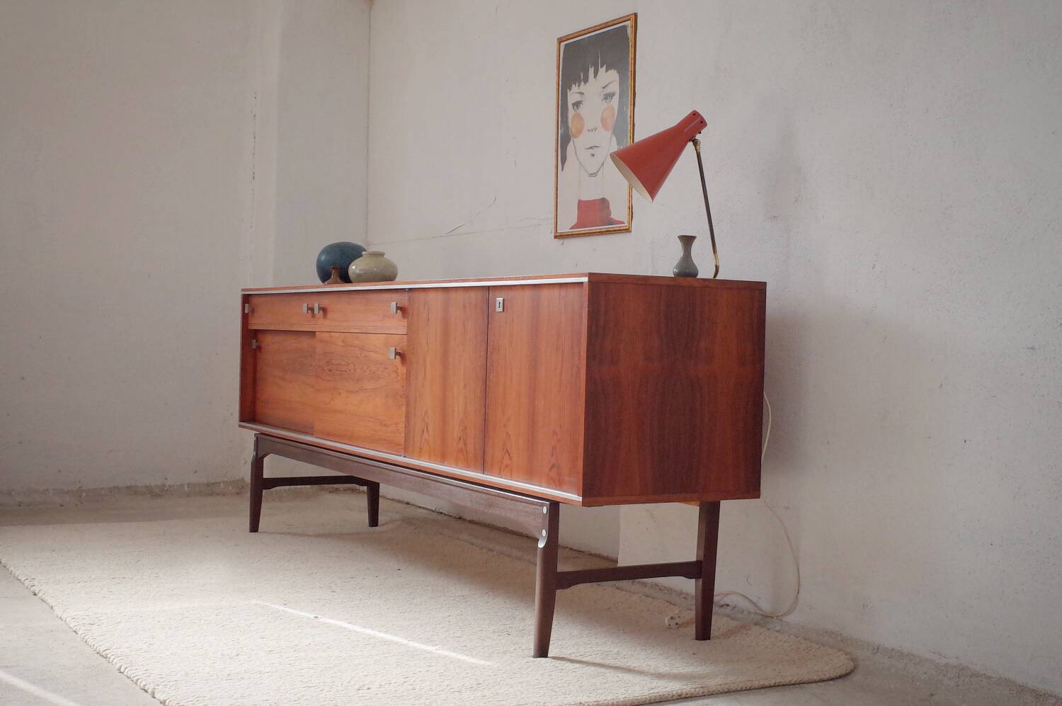 Large Vintage rosewood sideboard, 1960s