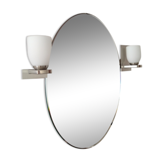 Mirror and sconces