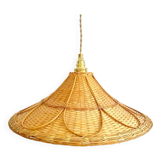 Vintage rattan pendant light