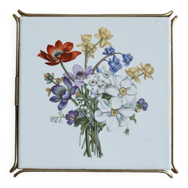 Dessous de plat vintage Villeroy & Boch – Carreau de faïence à fleurs — Beyit