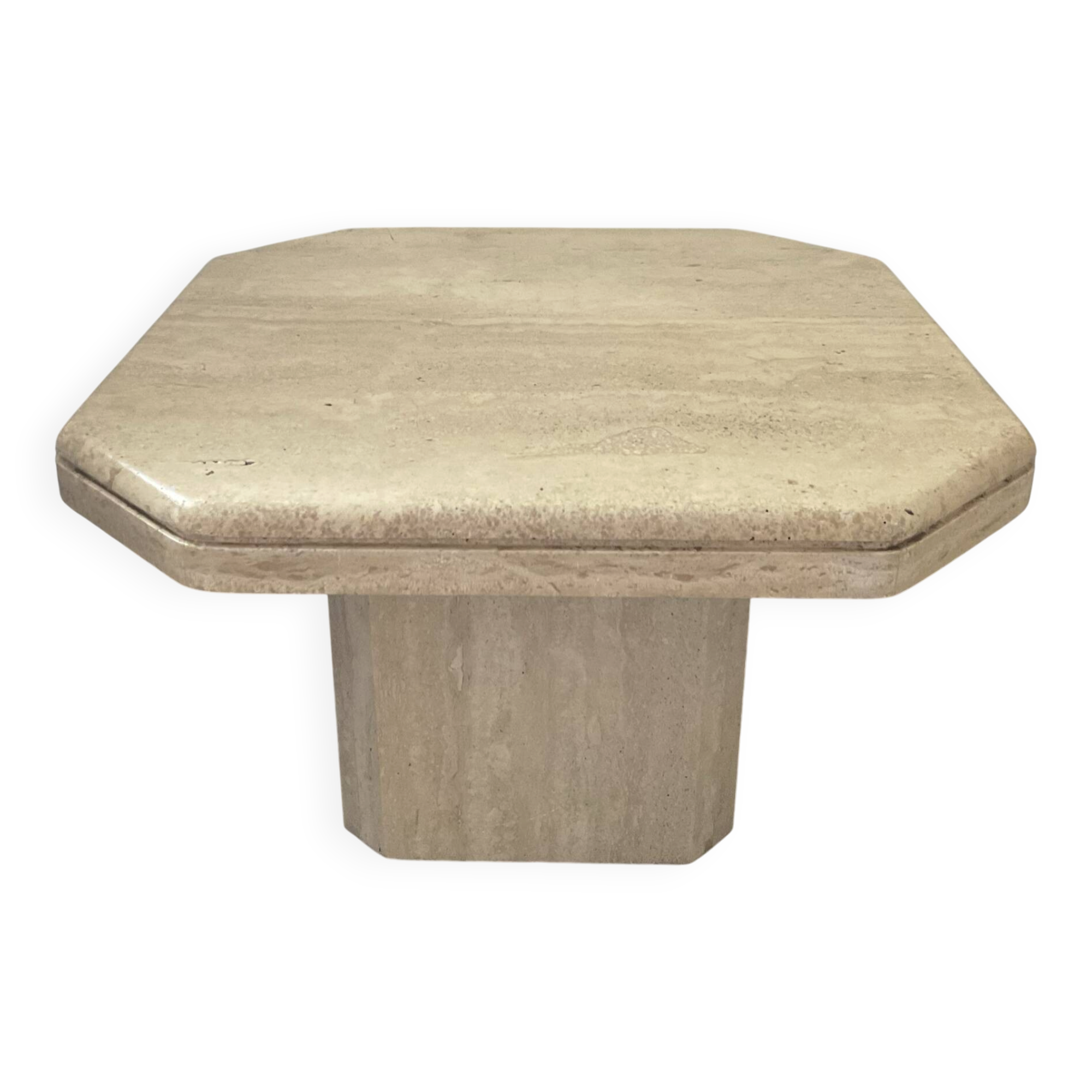 Vintage travertine coffee table from the 1970s.