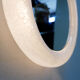 Vintage illuminated mirror in bubbled glass by Limburg - 1970s