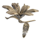 Cendrier fleur en laiton vintage
