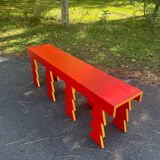 Handcrafted wooden bench