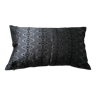 Glossy black Kachin cushion 30x50 cm