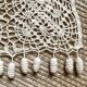 Bed throw crochet tablecloth 220x220