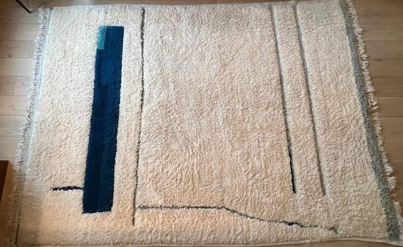 Large handmade Beni Ouraine rug