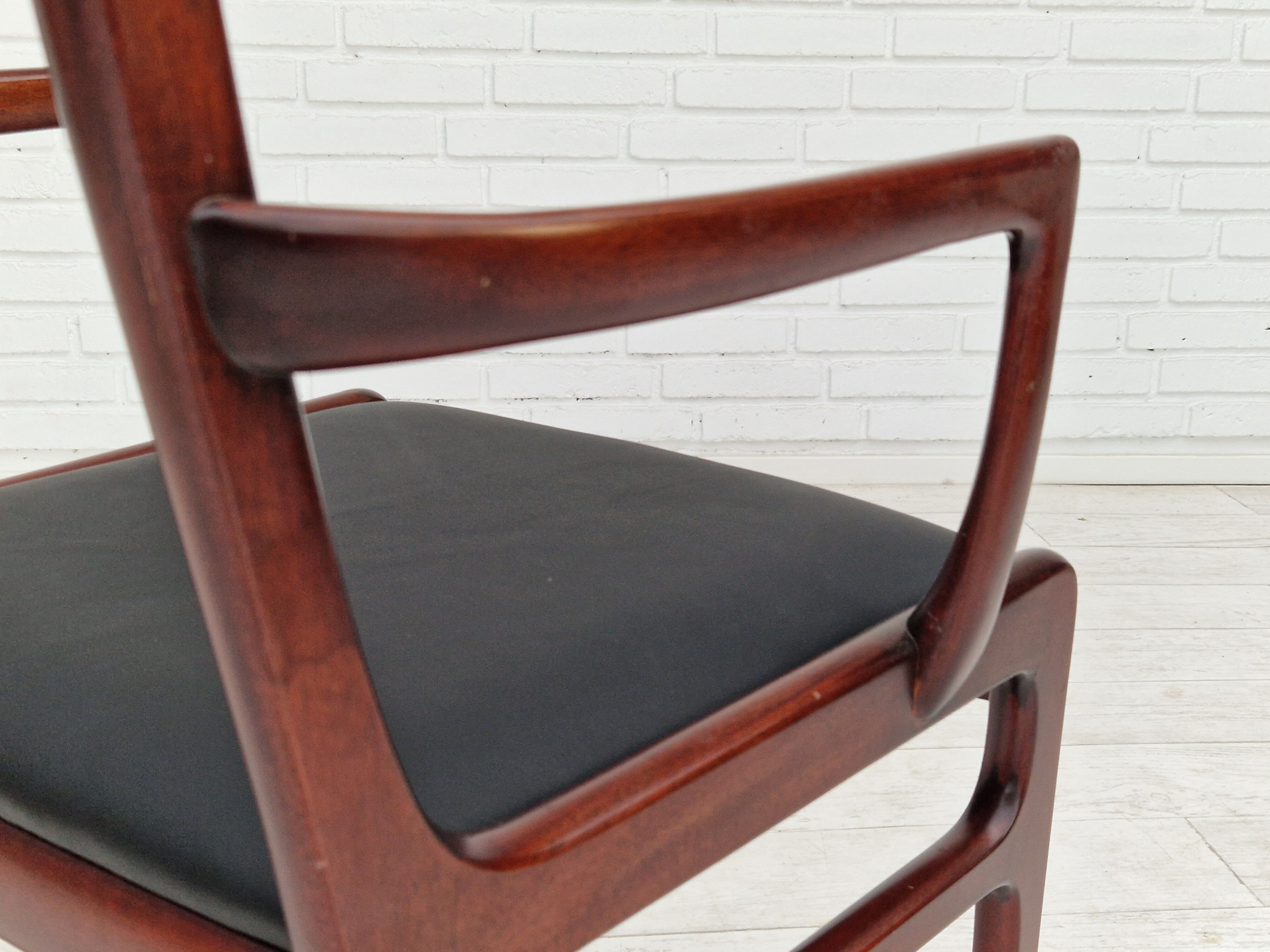 Danish design by Ole Wanscher, set of dining chairs 70s,