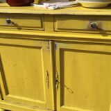 Yellow Parisian glass cabinet