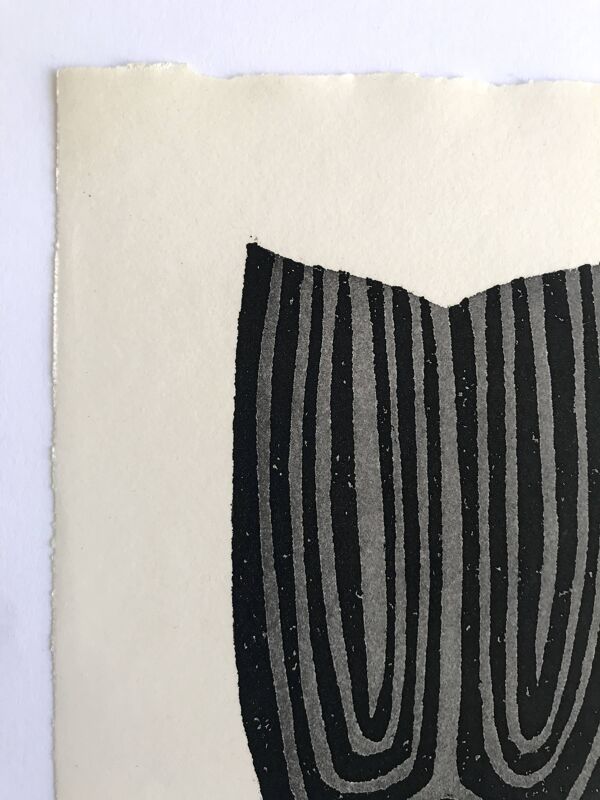 Raoul ubac, l'herbe déracinée 3, 1975. eau-forte originale signée au crayon