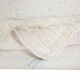 Minimalist Vintage Handmade Turkish Tulu Accent Rug Made of Undyed Beige Wool