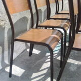 Series 8 vintage school chairs Mullca