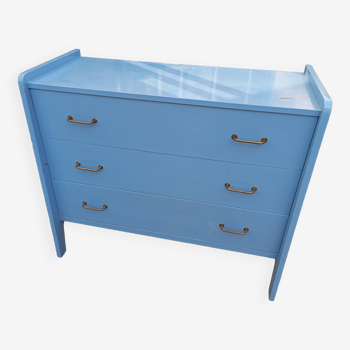 Commode bleue. vintage. 1950.