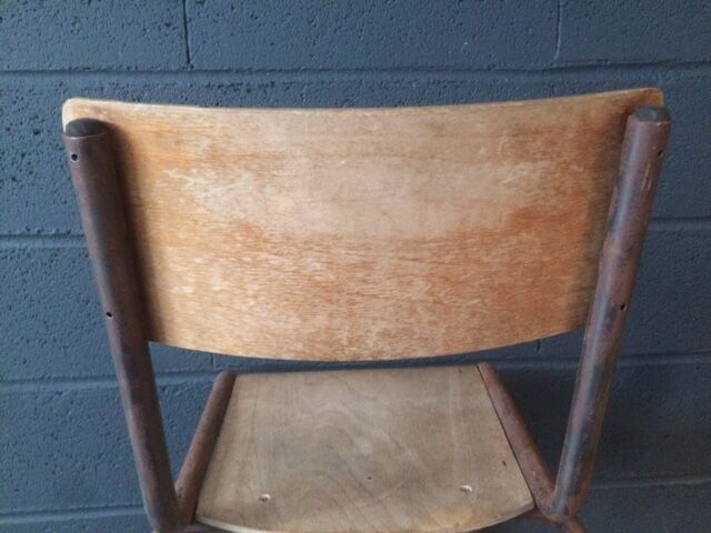 Lot of 2 vintage school chairs