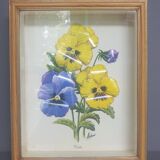 Tableau Artzai Fleurs Violettes Viola sous verre