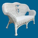 Vintage rattan children's bench