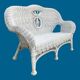 Vintage rattan children's bench