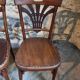 Ensemble de 4 chaises bistrot françaises anciennes Thonet – vers 1920