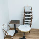Table bistrot en bois et fer