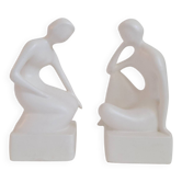 Mid-century figurative bookends by Royal Delf
