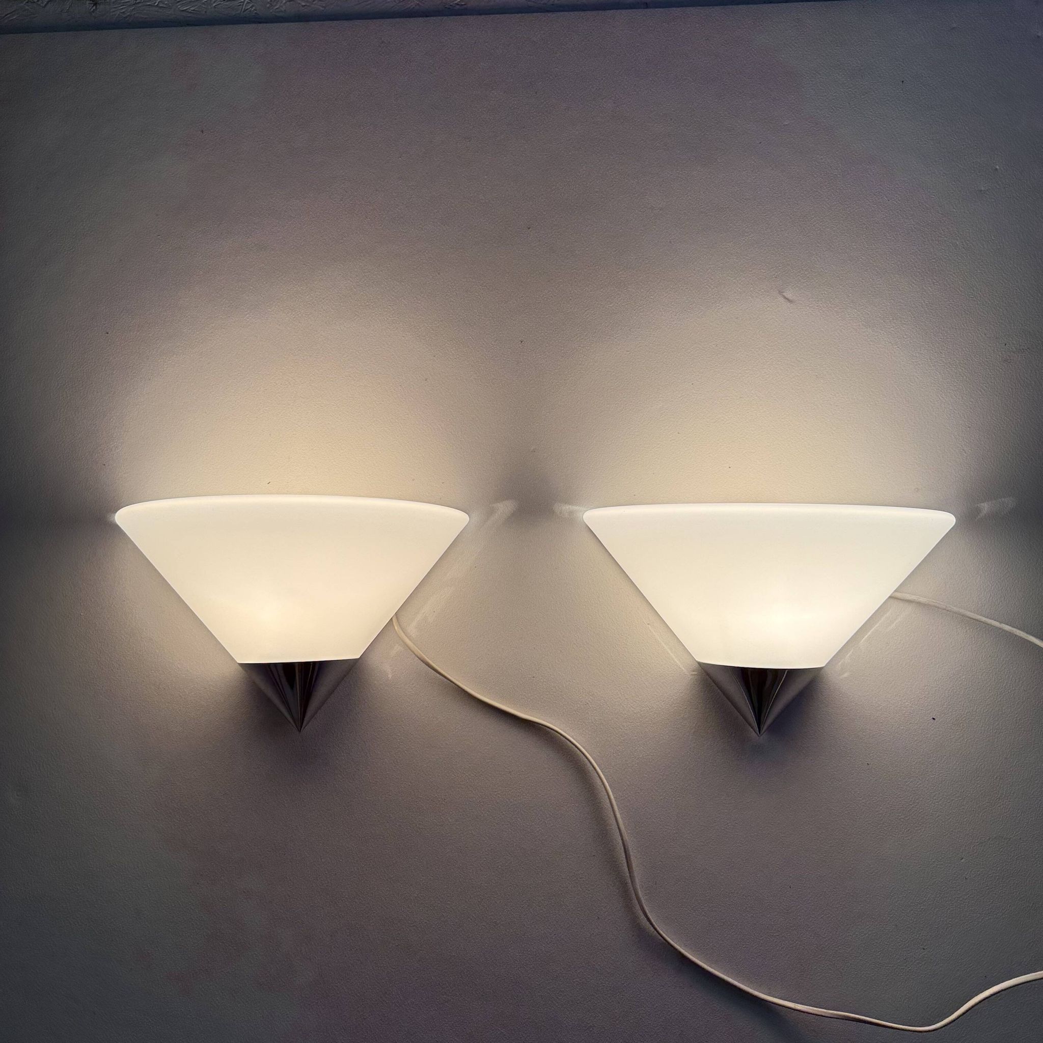 Set of 2 Limburg Glashütte wall lamps sconce , 1970s