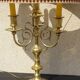 Copper candlesticks adapted as bedside lamps, the pair.