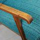 Fauteuil danois bleu des années 50