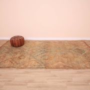 Peach Vintage Moroccan Rug 186 x 329 cm, Berber Wool Rug, Handmade Boho Rug