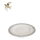 Round serving dish on Terre de Fer earthenware pedestal, Hamage Moulin des Loups