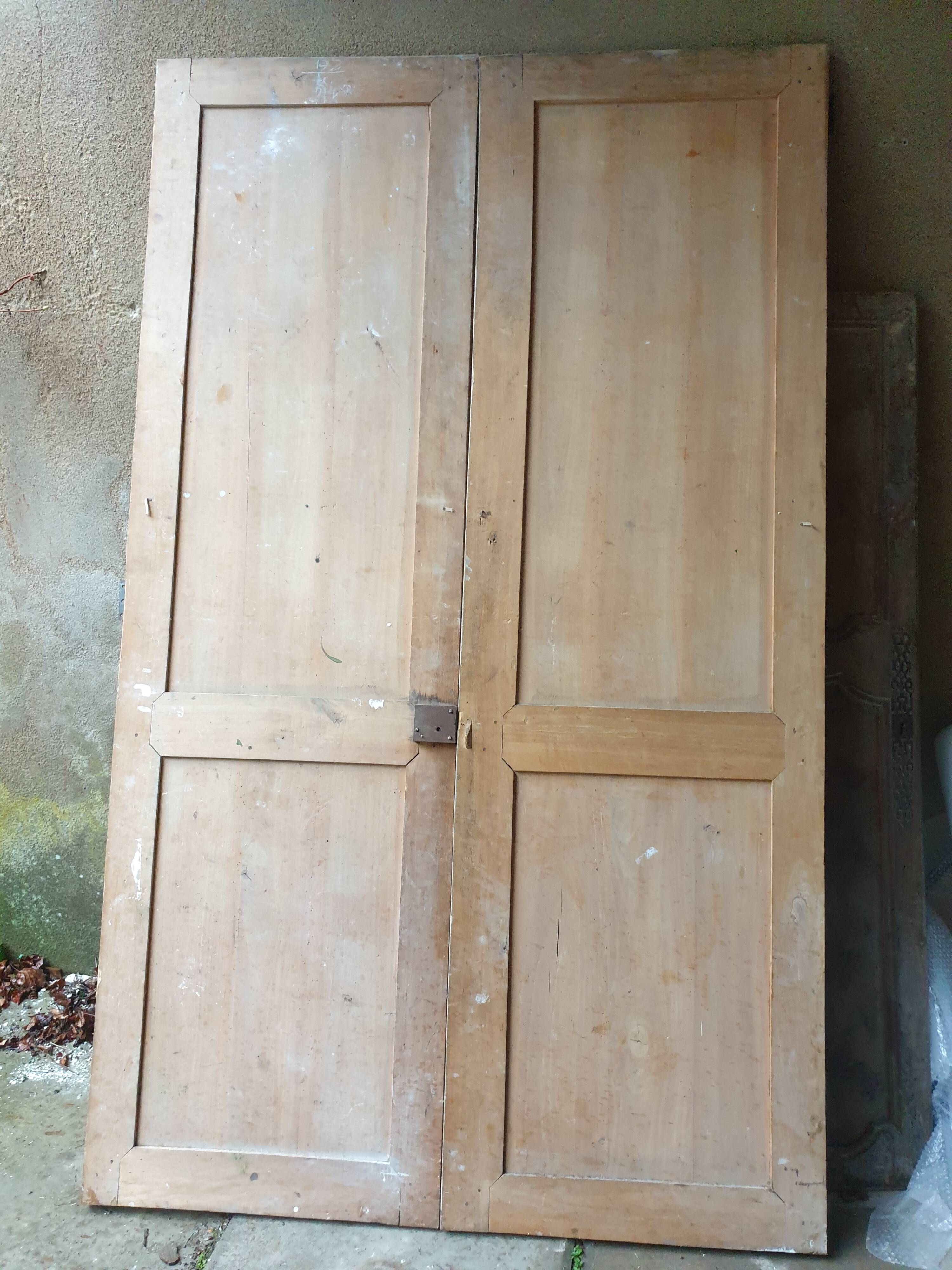 Double antique wooden doors