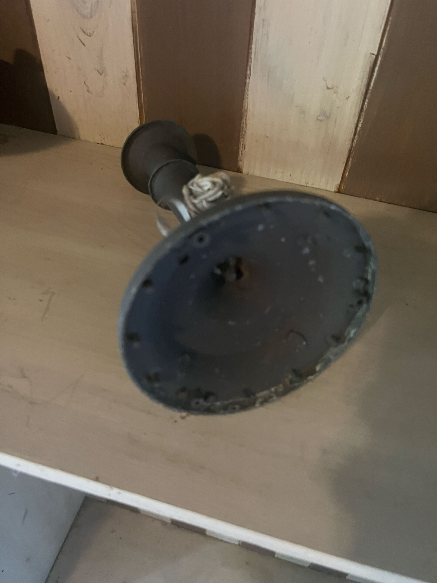 Shabby chic patinated candlestick