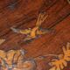 Table d’appoint ancienne en hêtre et métal, Italie, XXe siècle