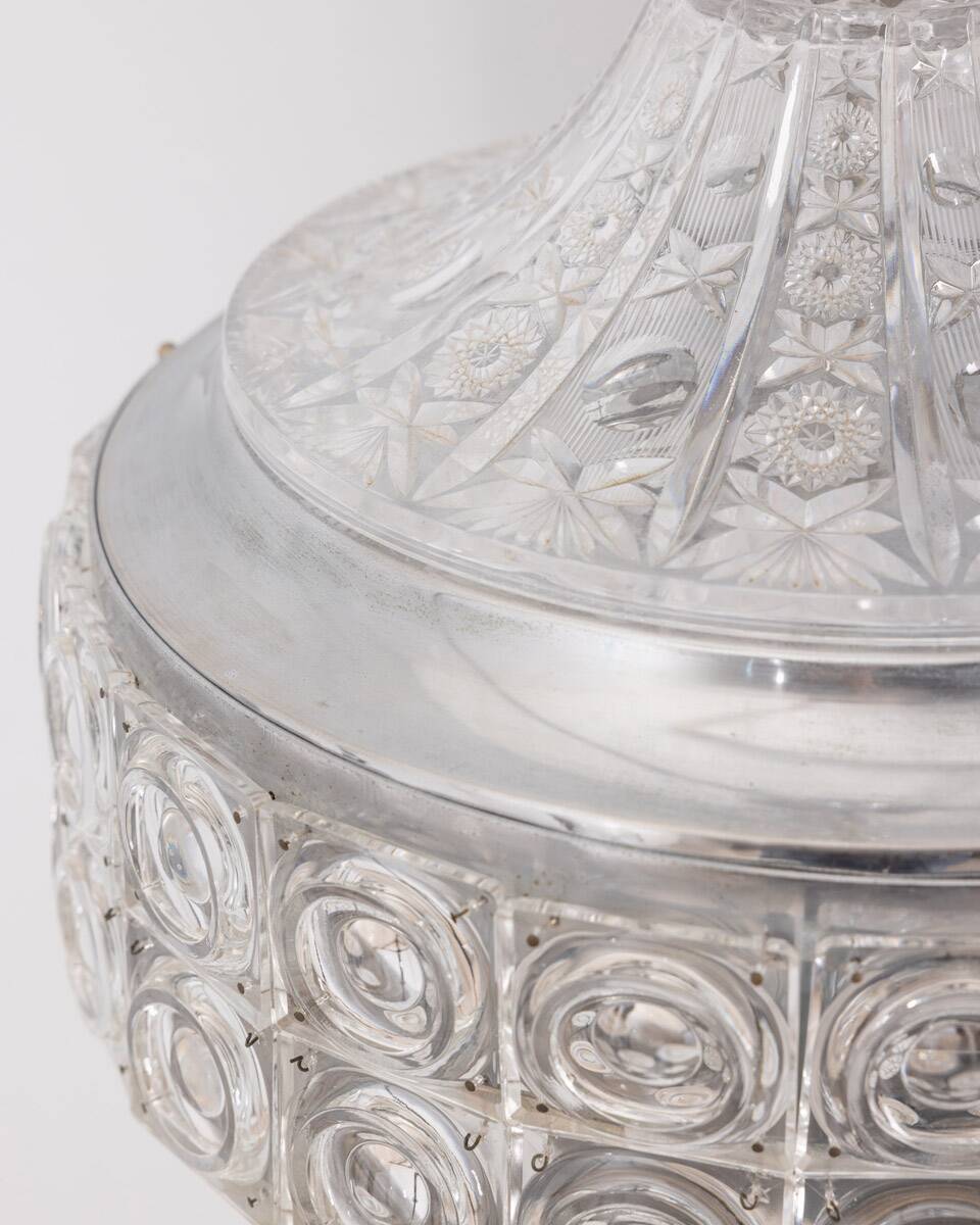 Vintage 60s crystal chandelier decorated design kinkeldey