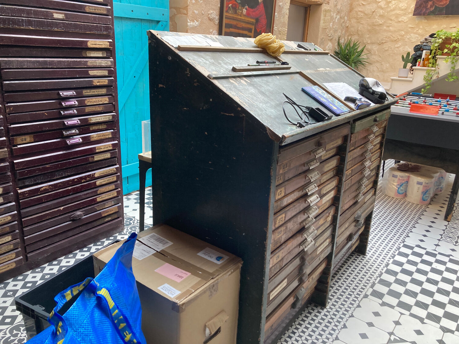 Meuble imprimerie ancien