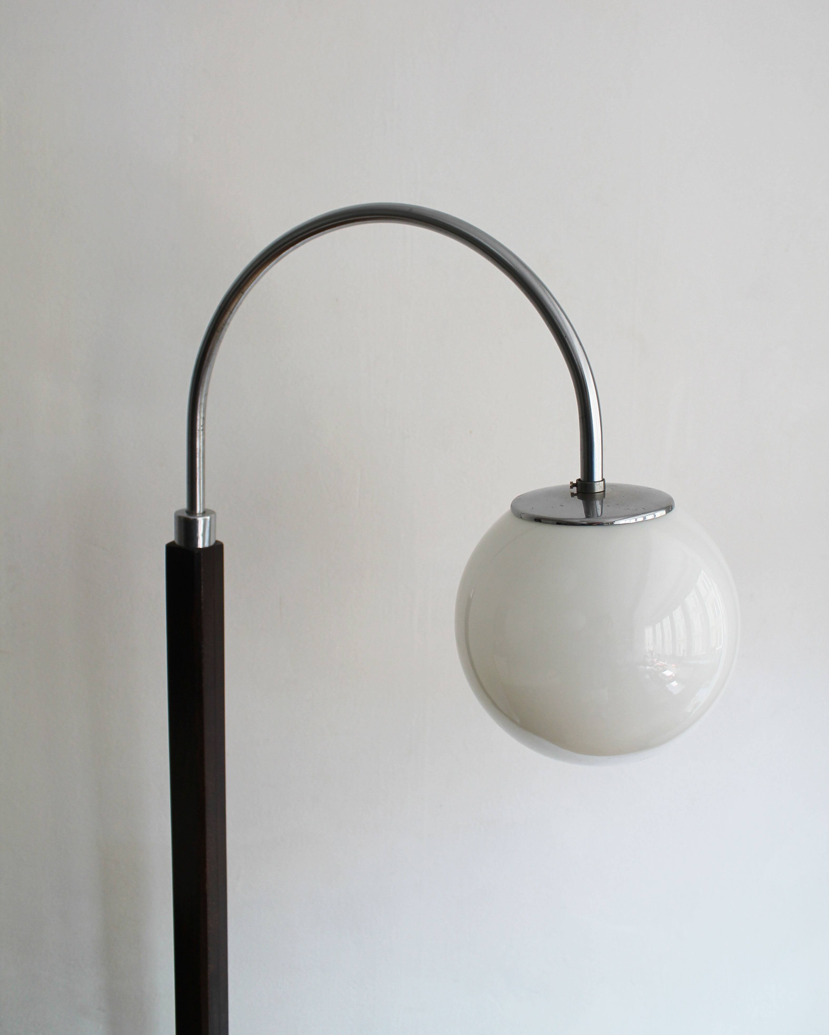 1950s Modernist Floor Lamp with Shelves