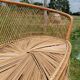 Vintage garden furniture in wicker rattan 1960 - complete 4-piece set